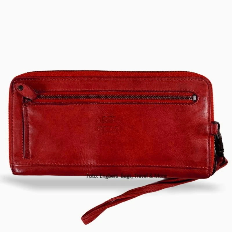 Bear Design Dames Portemonnee Rits Rondom Sofie Rood - Afbeelding 2