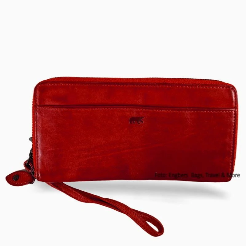 Bear Design Dames Portemonnee Rits Rondom Sofie Rood