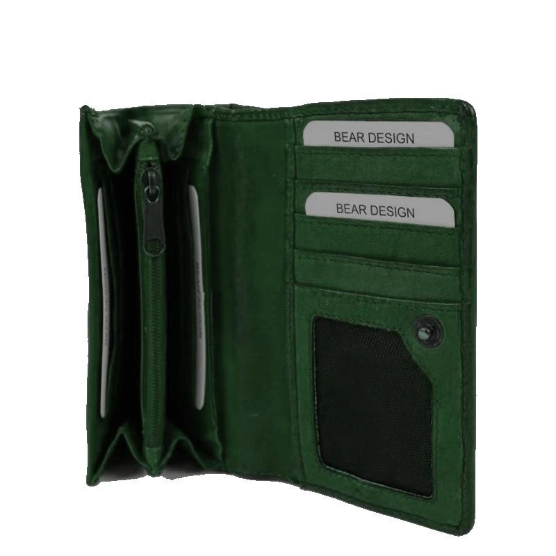 Bear Design Portemonnee Flappie Green - Afbeelding 5