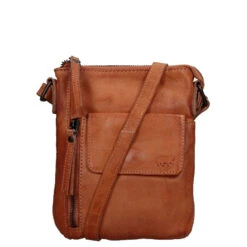 Bear Design Schoudertas / Telefoontasje Davide Cognac