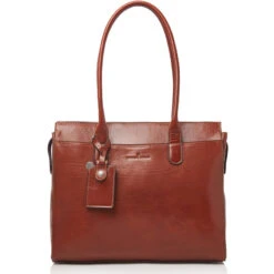 Castelijn & Beerens Ellen Schoudertas 15,6"+Tablet Cognac