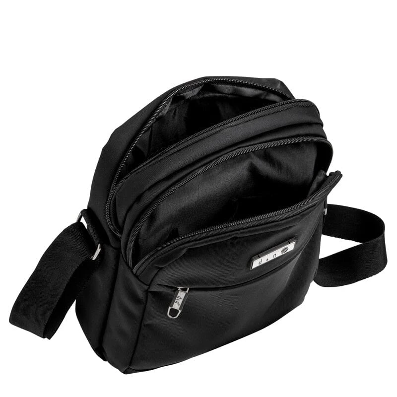 D & N Schoudertas 2Vaks Zwart - Afbeelding 2