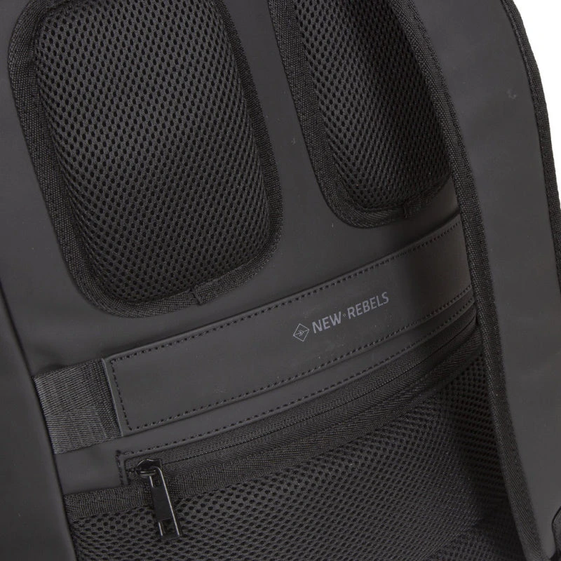 New Rebels Williams Waterproof Rolltop Rugzak Laptopvak 15,6'' Black - Afbeelding 7