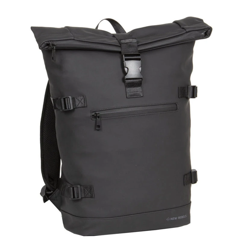 New Rebels Williams Waterproof Rolltop Rugzak Laptopvak 15,6'' Black