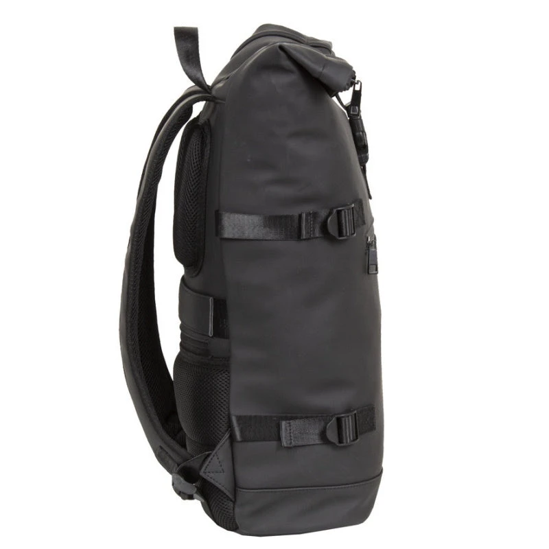 New Rebels Williams Waterproof Rolltop Rugzak Laptopvak 15,6'' Black - Afbeelding 2