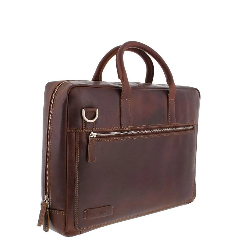 Plevier London Laptoptas 3 Vaks 15.6" Donkerbruin - Afbeelding 4