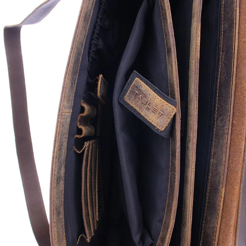 Plevier Zeppelin Aktetas 17,3" Bruin - Afbeelding 6