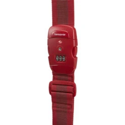 Samsonite Luggage Strap TSA Lock Red