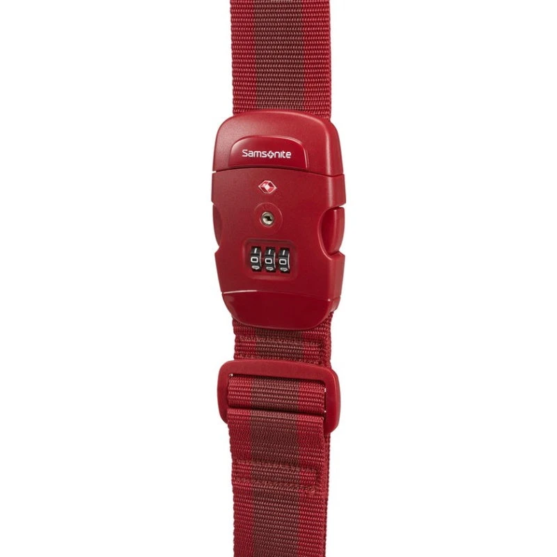 Samsonite Luggage Strap TSA Lock Red