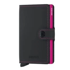 Secrid Mini Wallet Matte Black & Fuchsia