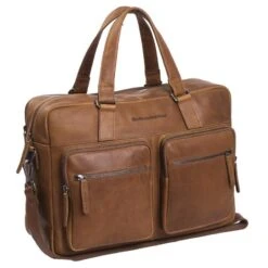 Chesterfield Laptoptas 17" Misha Cognac